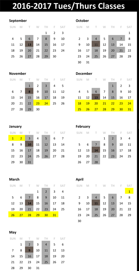 Mon-Wed Calendar